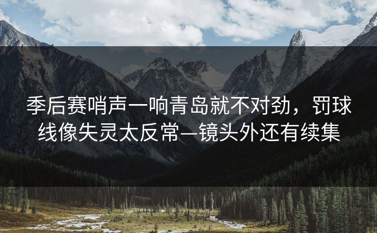 季后赛哨声一响青岛就不对劲，罚球线像失灵太反常—镜头外还有续集-第1张图片-开云体育Kaiyunapp下载 - 官方正版